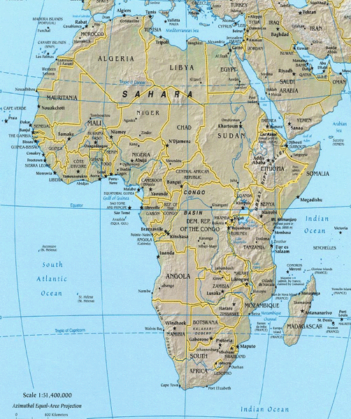 www.Mappi.net : Maps of continents : Africa
