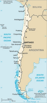 Map Chile cities