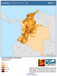 Population Map Colombia