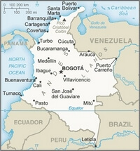 Map Colombia cities