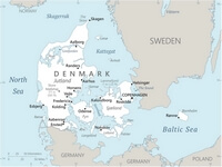 Map Denmark cities