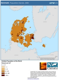 Population Denmark map