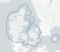 Map Denmark simple