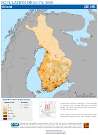 Map Finland population