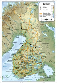 Map Finland road