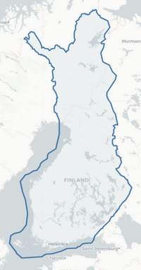 Map Finland simple