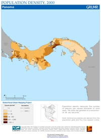 Map Panama population