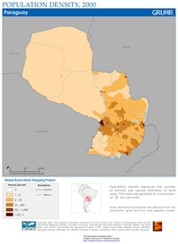 Map population Paraguay