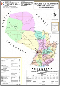 Map Paraguay roads