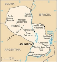 Map Paraguay cities