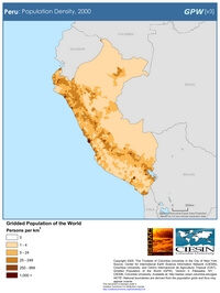 population map Peru