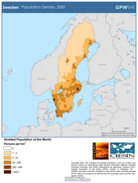 Map Sweden population