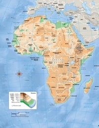 Map of continents : Africa
