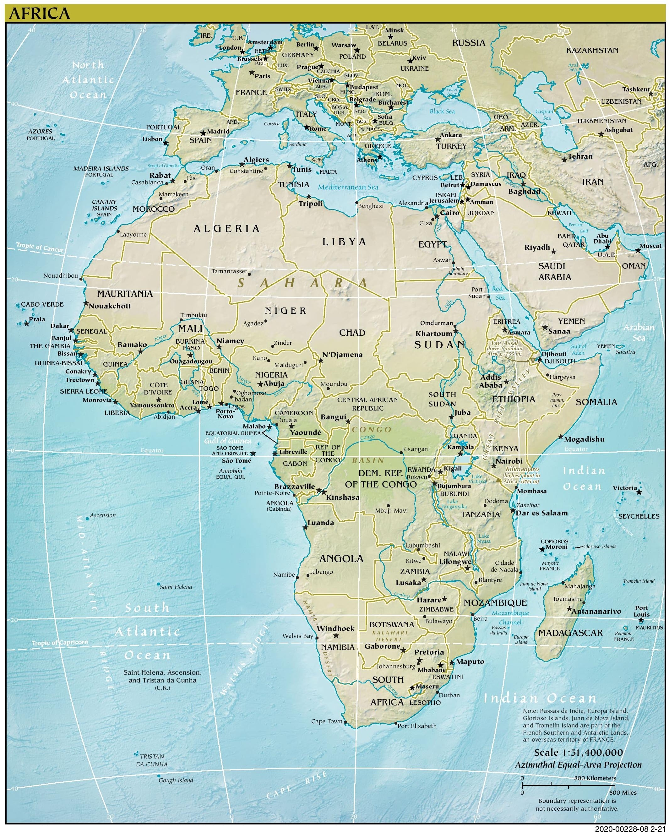 Map of continents : Africa